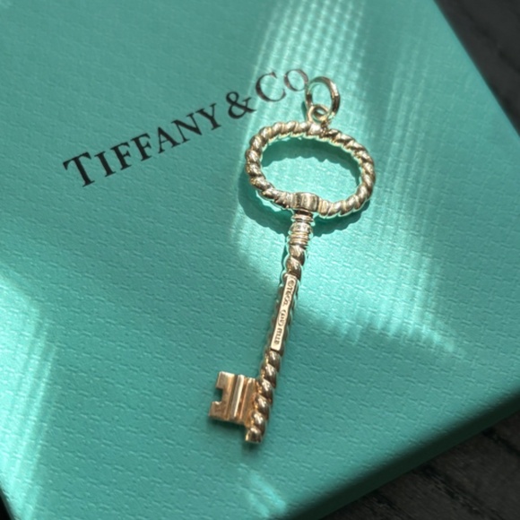 NWT Tiffany & Co. Oval Twist Key 925 Sterling Silver Charm - Picture 2 of 3